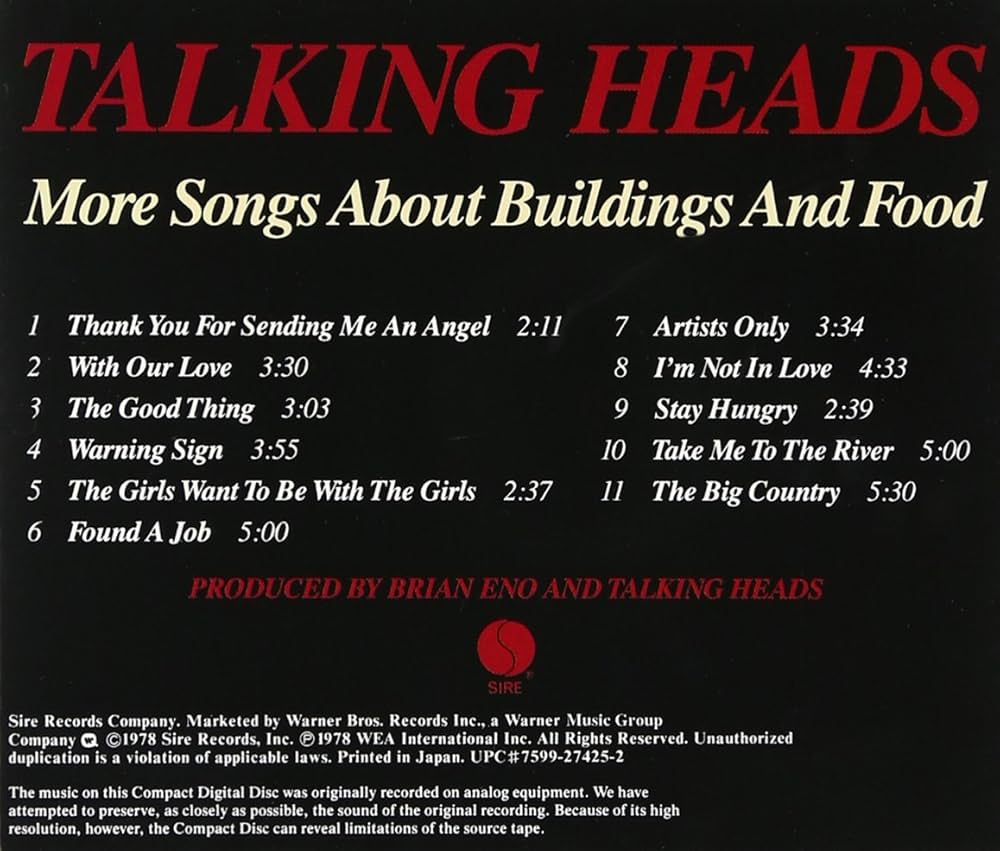 美品　usa原盤トーキングヘッズ　more songs about… 送料無料 Talking Heads , トーキング・ヘッズ - More Songs About